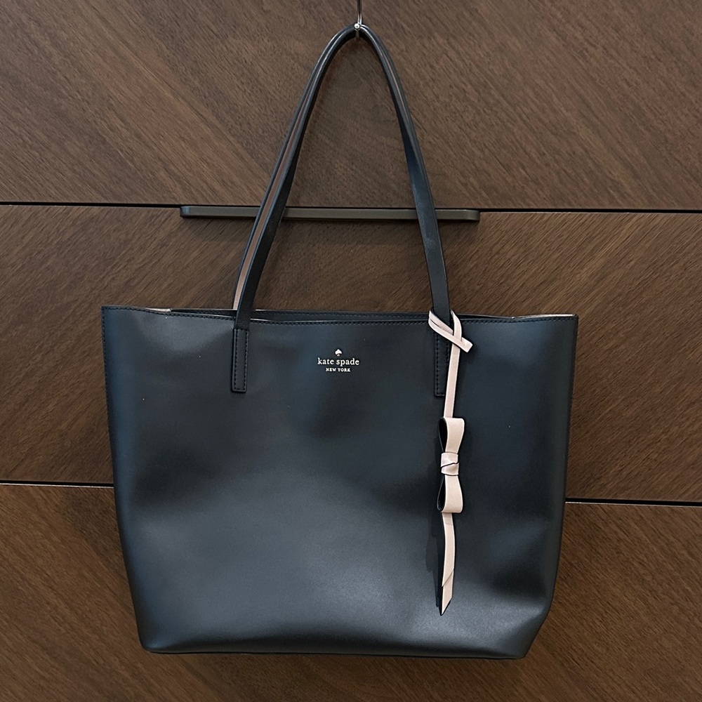Kate Spade Black Tote with Pink Accent